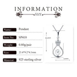 925 Silver Zircon Pearl Water Drop Pendant SP410SB