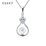 925 Silver Zircon Pearl Water Drop Pendant SP410SB