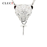 925 Silver Women Leopard Pendant Jewelry Necklace Making SP044SB
