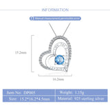 Heart Shaped Zircon 925 Sterling Silver Pendant