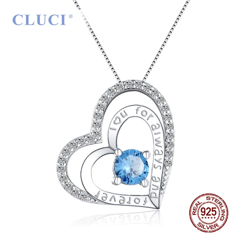 Heart Shaped Zircon 925 Sterling Silver Pendant
