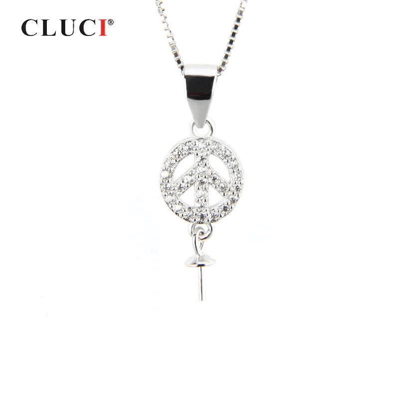 925 Silver Zircon Pendant for Necklace, SP095SB