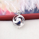 Shamrock Flower Pendant Silver 925 Zicron Cage Women