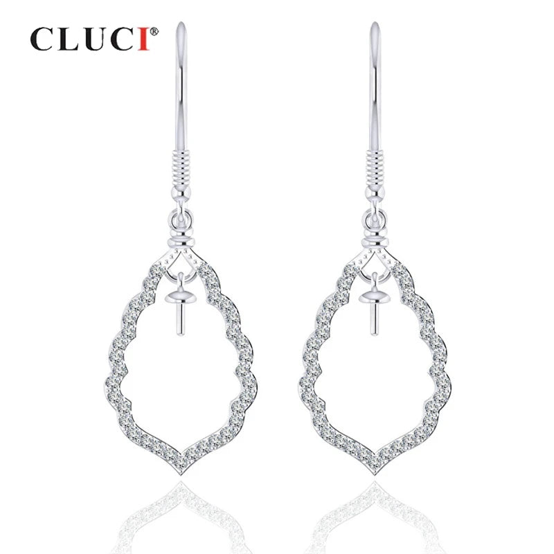 925 Silver Zircon Water Drop Earrings for Women SE112SB