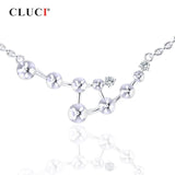 925 Silver Zircon Pearl Pendant Necklace Mounting Wedding Jewelry SN052SB
