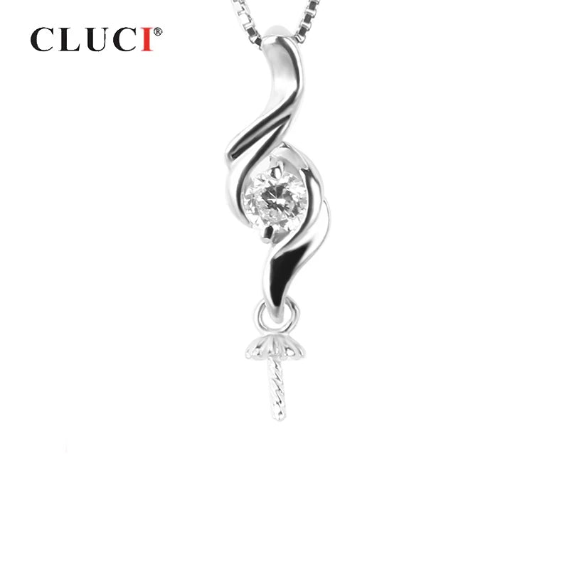 925 Silver Zircon Pendant for Women Jewelry Making SP102SB