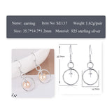 925 Silver Big Round Pearl Earring Mounting SE137SB