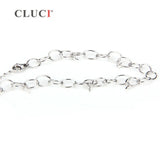 Silver 925 Bracelet with Pearl Charms for Women SB037SB