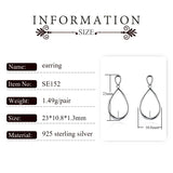 925 Silver Oval Earrings Wedding Pearl Ring Mounting SE152SB