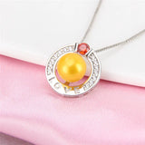 925 Sterling Silver Romantic Zircon Charms Pendant for Women
