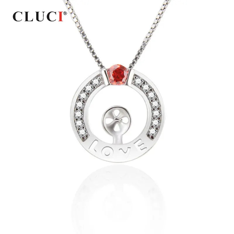925 Sterling Silver Romantic Zircon Charms Pendant for Women