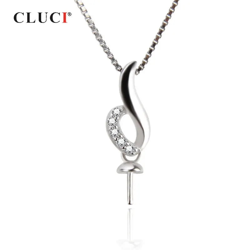 925 Silver Zircon Pendant Necklace SP243SB