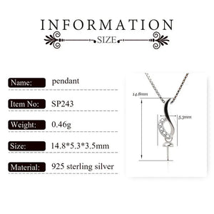 925 Silver Zircon Pendant Necklace SP243SB