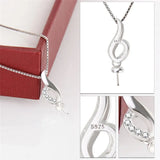 925 Silver Zircon Pendant Necklace SP243SB