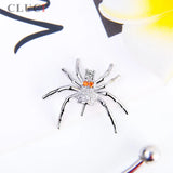 Spider Necklace Halloween & Pearl Pendants 925 Sterling Silver Red CZ Spider