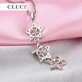Red Zircon Star Pendant 925 Silver
