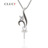 Sterling Silver DIY Pearl Pendant Fit 7mm Pearl Necklace Pendant SP234SB