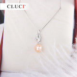 Sterling Silver DIY Pearl Pendant Fit 7mm Pearl Necklace Pendant SP234SB