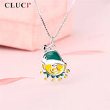 Sunshine Smile Face Silver 925 Gift Pearl Pendant Charm for Necklace