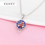 July 4th Star & Stripes Pendant Necklace with Flag Accessory