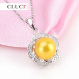 925 Silver Rose Pendant Choker Collar SP185SB