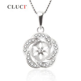 925 Silver Rose Pendant Choker Collar SP185SB