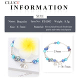 Freshwater Pearl Bracelet Charm Jewelry FB1001SB