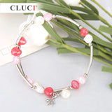 Freshwater Pearl Bracelet Charm Jewelry FB1001SB
