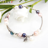 Freshwater Pearl Bracelet Charm Jewelry FB1001SB