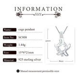 925 Silver Starfish Pearl Cage Locket Pendant SC008SB