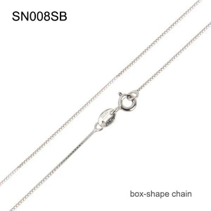 925 Sterling Silver Chain Necklace w/ Spring Clasp for Pendant