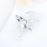 Women 925 Sterling Silver Flying Bat Pendant Pearl Locket SC135SB