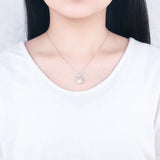 925 Sterling Silver Zircon Three Hearts Cage Pendant