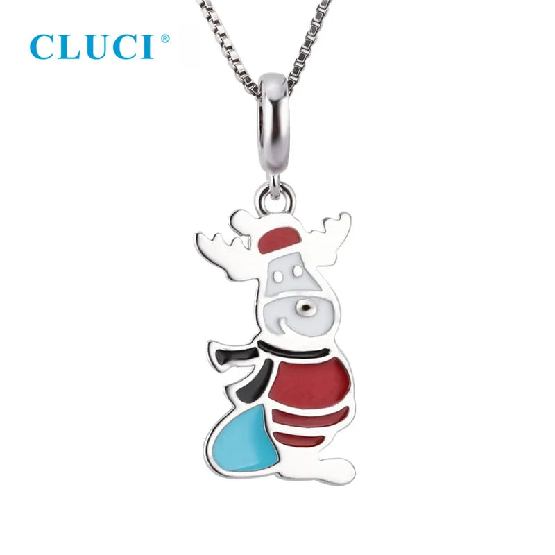 925 Sterling Silver Christmas Pendant For Necklace and Bracelet DP030SB