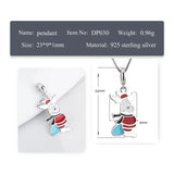 925 Sterling Silver Christmas Pendant For Necklace and Bracelet DP030SB