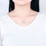 Moon Shaped 925 Silver Necklace Pendant for DIY Round Pearl
