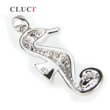 925 Silver Seahorse Pendant Mounting for Jewelry