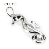 925 Silver Seahorse Pendant Mounting for Jewelry