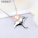 925 Sterling Silver Fish Tail Pearl Pendant DIY Jewelry