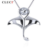 925 Sterling Silver Fish Tail Pearl Pendant DIY Jewelry