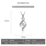 925 Silver Twist Necklace Pendant Mounting Zircon Round Pearl Jewelry