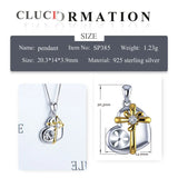 925 Silver Heart Pendant Necklace with Pearl for Women Christmas Gift