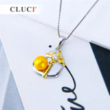 925 Silver Heart Pendant Necklace with Pearl for Women Christmas Gift
