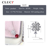 Zircon Silver 925 Snowflake Pendant for Pearl Necklace