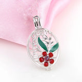 Zircon Silver Cage Pendant for Mothers Women 925 Sterling Silver Charms Pendant