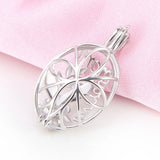 Zircon Silver Cage Pendant for Mothers Women 925 Sterling Silver Charms Pendant