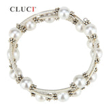 Adjustable Wire Wrap Bracelet Pearls Love Wedding Charm
