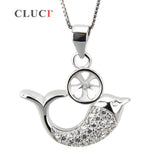 925 Sterling Silver Dolphin Pendant Necklace Charms with Animal Metal Pearls