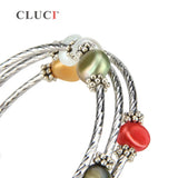 Colorful Freshwater Pearls Wire Wrap Bracelet Adjustable Jewelry FB2006SB