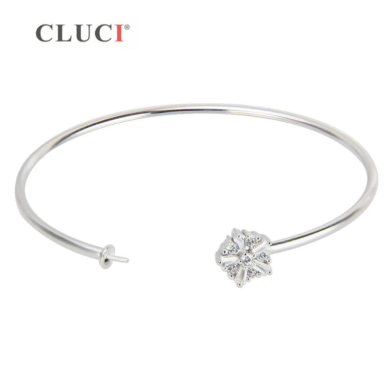 Adjustable Tiny Flower Bijoux 925 Sterling Silver Bracelet